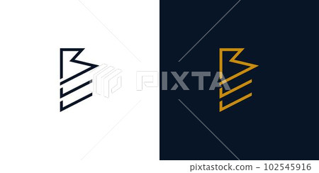 Modern and unique letter BE initials logo design 4 Modern and unique letter BE initials logo design 4 102545916