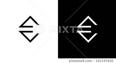 Modern and unique letter E initials logo design Modern and unique letter E initials logo design 102545926