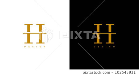 Modern and unique letter H initials logo design 3 Modern and unique letter H initials logo design 3 102545931