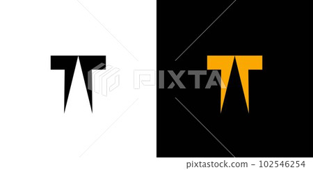 Modern and strong letter T initials logo design 3 Modern and strong letter T initials logo design 3 102546254
