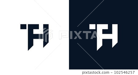Modern and strong letter TH initials logo design Modern and strong letter TH initials logo design 102546257
