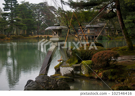 金澤文化財產指定庭園特別名勝兼六園琴寺燈籠 102546416