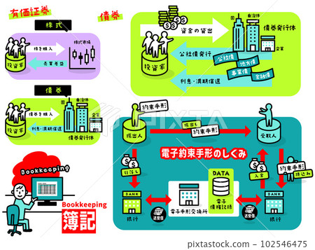 bookkeeping illustration icon collection 102546475