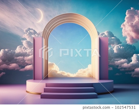 Fantastic 3D style illustration background material Fantastic 3D style illustration background material 102547531