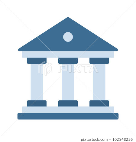 Bank Building icon vector image. Suitable for mobile apps, web apps and print media. 102548236