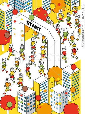 Isometric marathon woman vertical start Isometric marathon woman vertical start 102550120