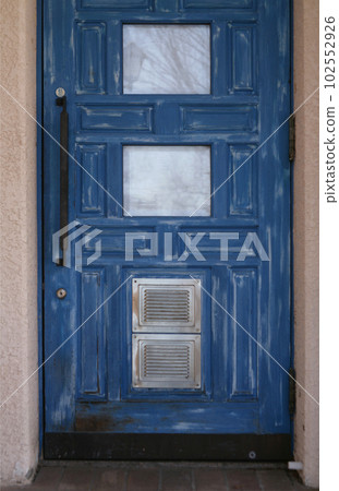 blue wooden door blue wooden door 102552926