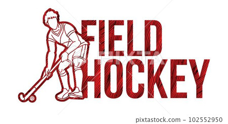Field Hockey Font Text Design with Sport Player Cartoon Graphic Vector Field Hockey Font Text Design with Sport Player Cartoon Graphic Vector 102552950