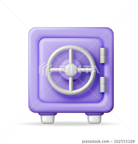 3d Safe Box Isolated on White 102553189