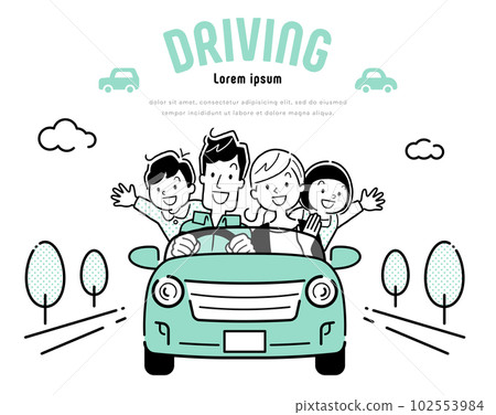 Vector illustration material: Family set to drive Vector illustration material: Family set to drive 102553984