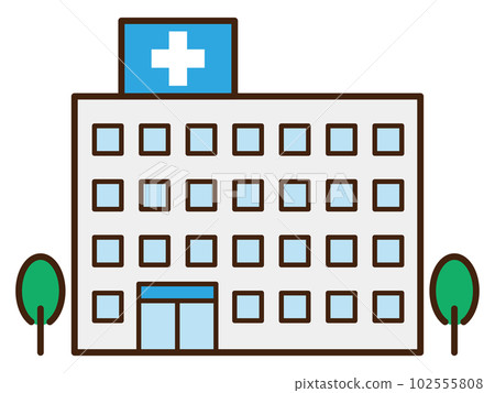 Hospital exterior illustration Hospital exterior illustration 102555808