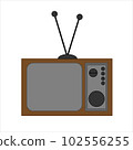 An analog television set from the end of the 20th century. 102556255