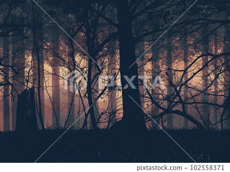 復古陰沉的森林圖 復古陰沉的森林圖 102558371