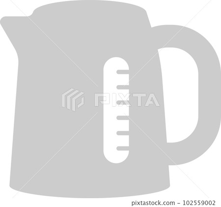 Simple monochrome illustration of an electric kettle 102559002