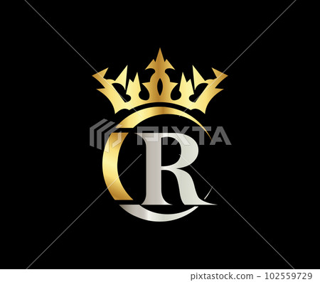 R Initial Royal Crown Logo. Graphic by kosunar185 · Creative Fabrica