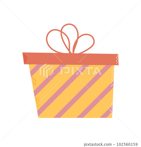 Colorful gift box. Good for Birthday, Christmas design. Vector illustration 102560159