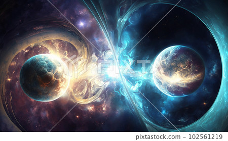 陰陽地球平行世界宇宙靈圖(AI生成圖) 陰陽地球平行世界宇宙靈圖(AI生成圖) 102561219