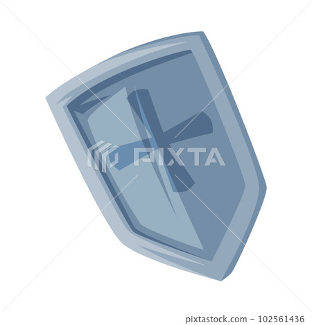 Medieval metal shield vector illustration on white background Medieval metal shield vector illustration on white background 102561436