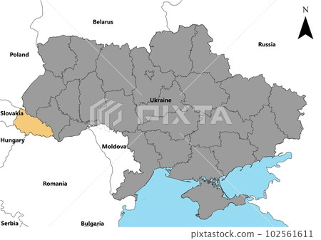 Ukraine map Europe 102561611