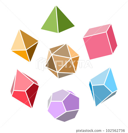 Vector illustration of colorful cubes for dnd 102562736