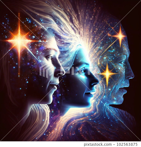 五維全息圖昴宿星外星人精神插畫藝術（AI生成的圖像） 102563875