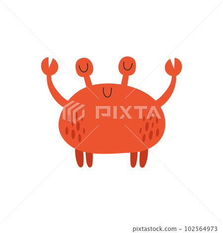 Carton Crab. Hand Draw Cute Crab. Vector illustration Carton Crab. Hand Draw Cute Crab. Vector illustration 102564973