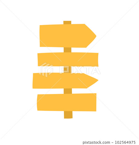 Sign Street Cute Direction illustration. Hand draw wooden street signs. Vector flat illustration of pointers. Sign Street Cute Direction illustration. Hand draw wooden street signs. Vector flat illustration of pointers. 102564975