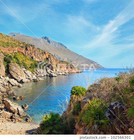 Sea bay in Zingaro Park, Sicily, Italy 102566301