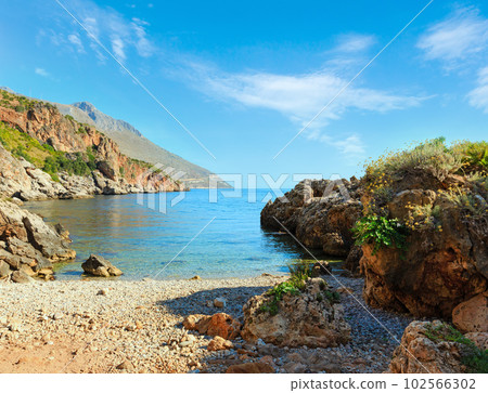 Sea bay in Zingaro Park, Sicily, Italy 102566302