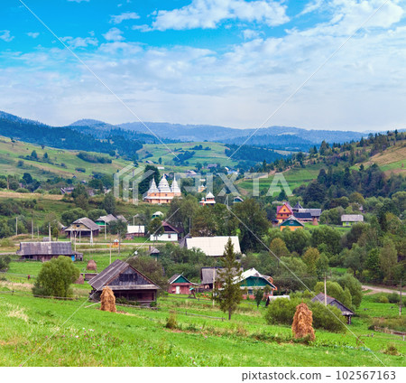 Summer mountain village Summer mountain village 102567163