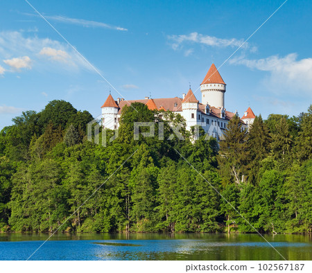 Konopiste Castle in Czech Republic and pond Konopiste Castle in Czech Republic and pond 102567187