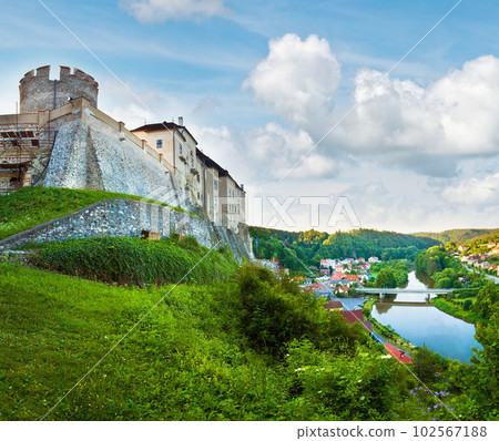 Evening Sternberk Castle in Czech Republic Evening Sternberk Castle in Czech Republic 102567188