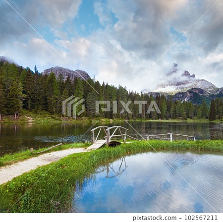 Alpine summer lake view Alpine summer lake view 102567211