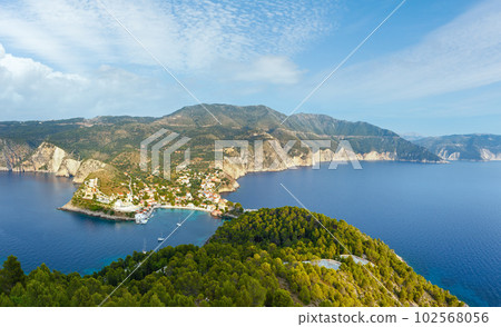 Summer view of Assos peninsula (Greece,  Kefalonia). 102568056