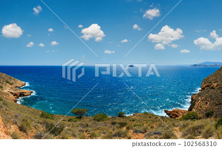 Summer sea coast landscape (Spain). Summer sea coast landscape (Spain). 102568310