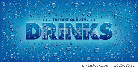 blue water drops background	 102568553