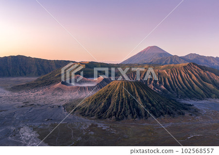 Mount Bromo with sunlight of Java, Indonesia Mount Bromo with sunlight of Java, Indonesia 102568557