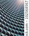Facade of the office building was designed in beehive. 102568567