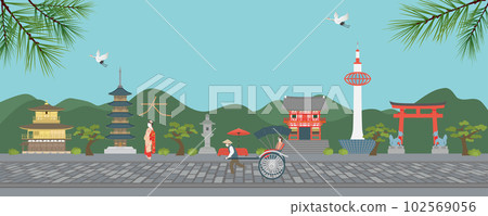 京都的旅遊景點 舊街景 京都的旅遊景點 舊街景 102569056