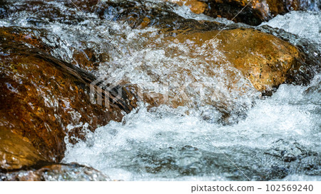 steep river flow in the valley steep river flow in the valley 102569240
