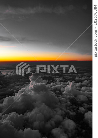 sunset above the clouds sunset above the clouds 102570394