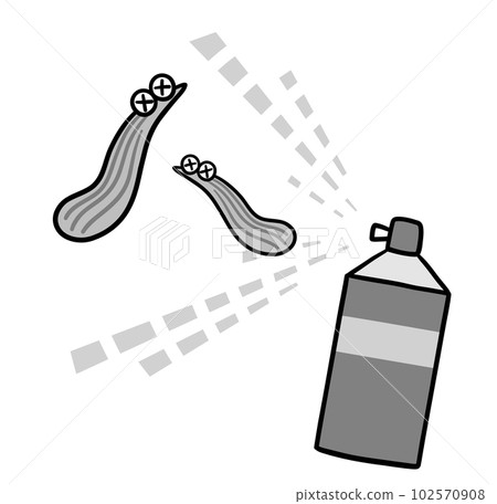 用黑白殺蟲劑消滅的水蛭 用黑白殺蟲劑消滅的水蛭 102570908