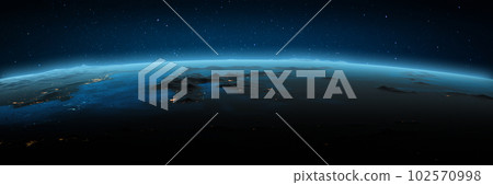 Indonesia, Sumatra island city lights 102570998