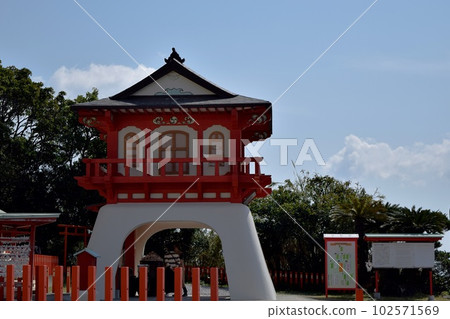 Ryugu Shrine in Nagasakibana (blue sky background) 102571569