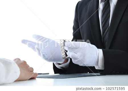 Appraisal image of a watch by an appraiser Appraisal image of a watch by an appraiser 102571595