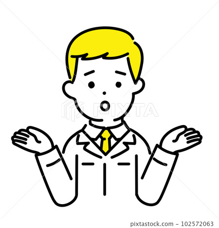 插圖系列可愛的人_男工程師_有麻煩 102572063