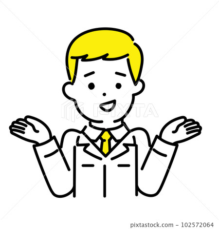 可愛人物插畫系列_男工程師_驚奇 可愛人物插畫系列_男工程師_驚奇 102572064
