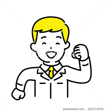 Illustration series of cute people _ male engineer _ walking Illustration series of cute people _ male engineer _ walking 102572070