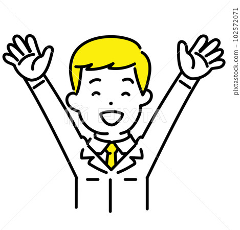 Illustration series of cute people _ male engineer _ happiness Illustration series of cute people _ male engineer _ happiness 102572071