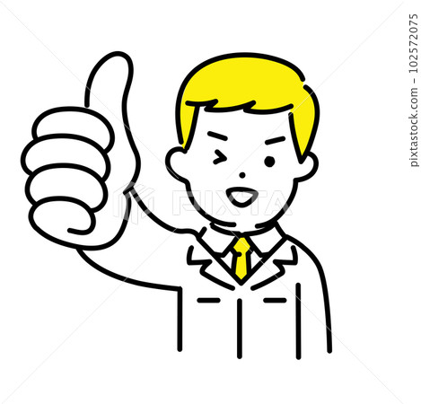 Illustration series of cute people _ Male engineer _ Good 102572075